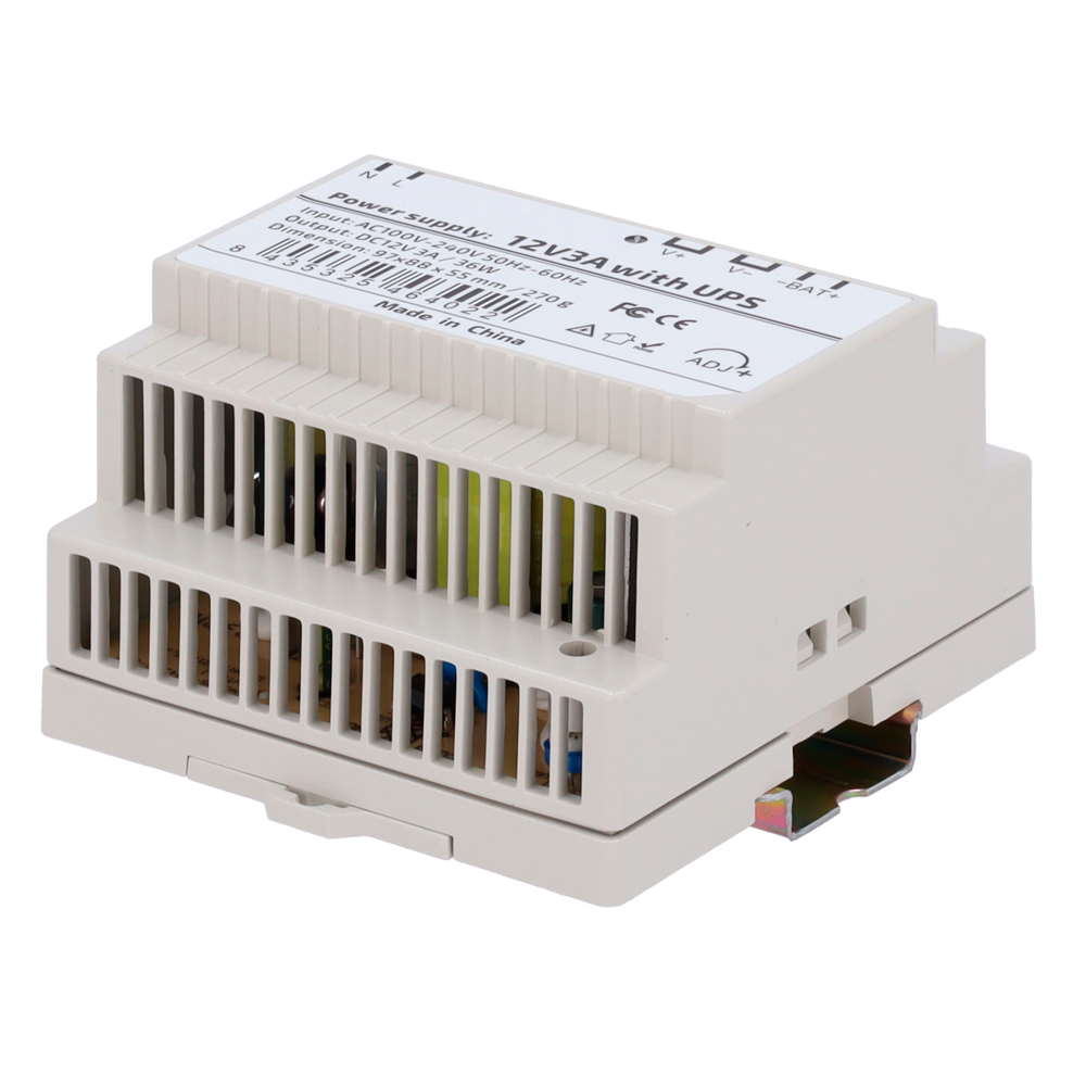 MARCA BLANCA DC12V3A-DIN-UPS-P